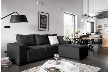 Kamli Bäddsoffa m. Divan med Förvaring - Mörkgrå - Möbler - Soffa - Bäddsoffa