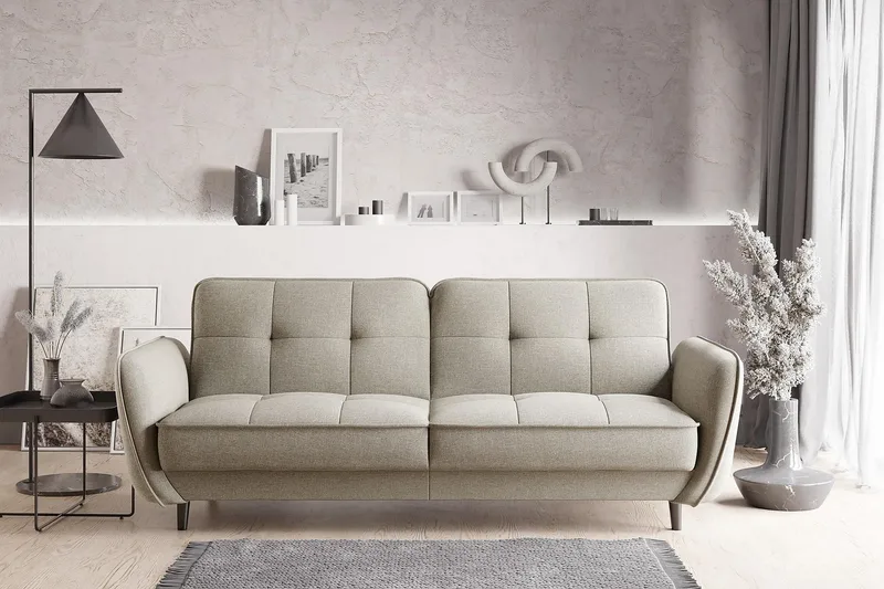 Katsuya Bäddsoffa 3-sits - Beige/Vit - Möbler - Soffa - Bäddsoffa
