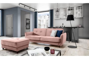 Katsuya Bäddsoffa 3-sits - Ljusrosa - Möbler - Soffa - Bäddsoffa