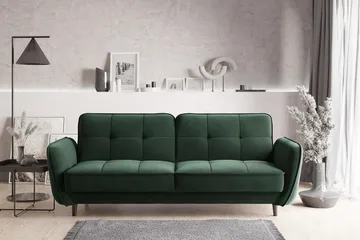 Katsuya Bäddsoffa 3-sits - Mörkgrön - Möbler - Soffa - Bäddsoffa