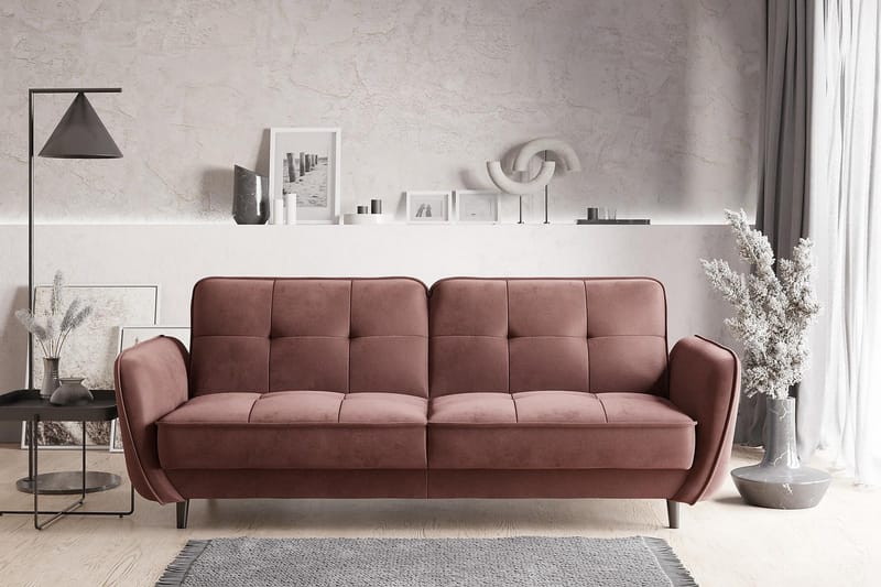 Katsuya Bäddsoffa 3-sits - Rosa - Möbler - Soffa - Bäddsoffa