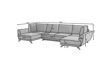 Katun Bäddsoffa Dubbelschäslong - Limegr ön - Möbler - Soffa - Bäddsoffa