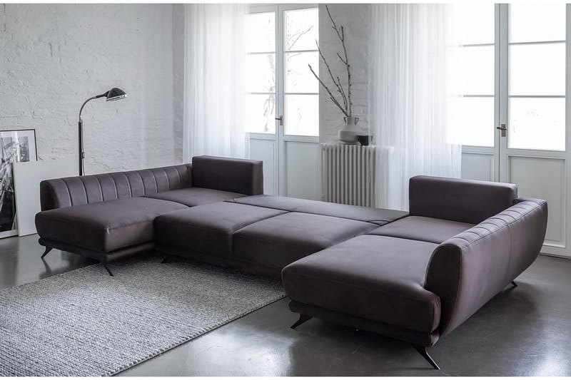 Katun Bäddsoffa Dubbelschäslong - Mörkbrun - Möbler - Soffa - Bäddsoffa