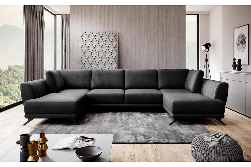 Katun Bäddsoffa Dubbelschäslong - Svart - Möbler - Soffa - Bäddsoffa
