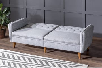Keena Rektangulär Längsbäddad Bäddsoffa 82x202 cm i Tyg - Grå - Möbler - Soffa - Bäddsoffa