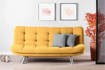 Kingaroy Bäddsoffa 3-sits 200x104 cm - Senapsgul - Möbler - Soffa - Bäddsoffa
