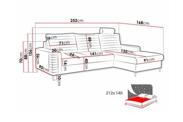 Kintore 3-sits Hörnbäddsoffa - Möbler - Soffa - Bäddsoffa