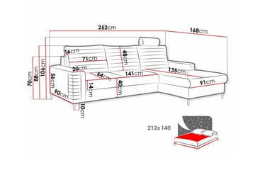 Kintore 3-sits Hörnbäddsoffa - Möbler - Soffa - Bäddsoffa