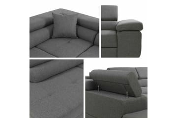 Kintore 4-sits Högervänd L-formad Hörnbäddsoffa 125x198 cm i Manchestertyg - Beige - Möbler - Soffa - Bäddsoffa