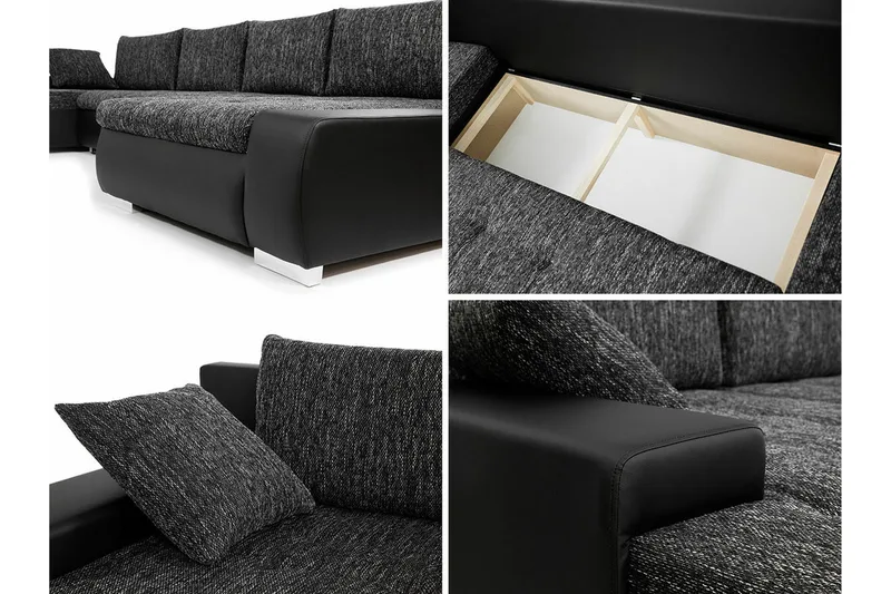 Kintore 4-sits Hörnbäddsoffa beige - Möbler - Soffa - Bäddsoffa