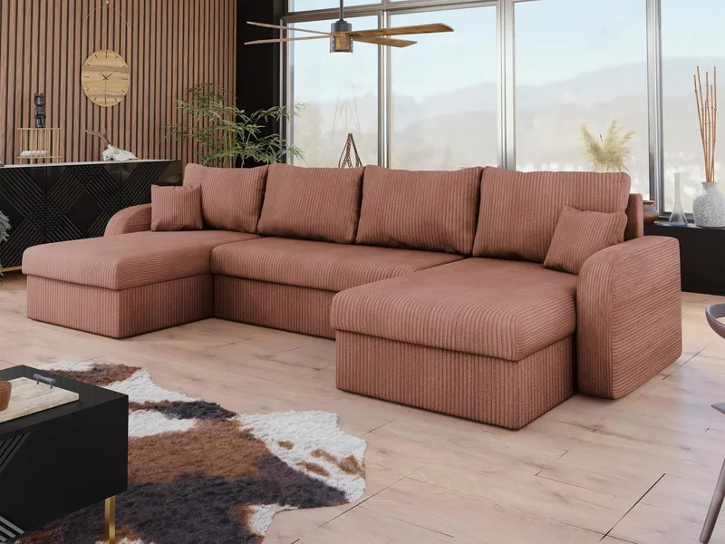 Kintore 4-sits Hörnbäddsoffa Black/Grey - Möbler - Soffa - Bäddsoffa