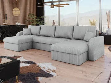 Kintore 4-sits Hörnbäddsoffa Black/Grey - Möbler - Soffa - Bäddsoffa