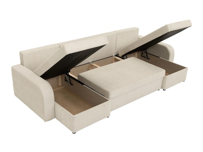 Kintore 4-sits Hörnbäddsoffa Black/Light grey - Möbler - Soffa - Bäddsoffa