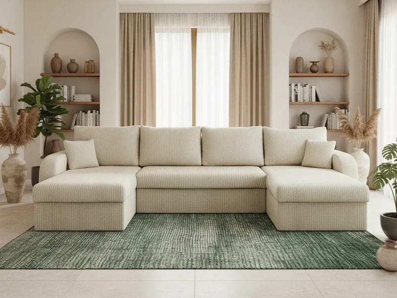 Kintore 4-sits Hörnbäddsoffa Grey/wood||Grey/Black - Möbler - Soffa - Bäddsoffa