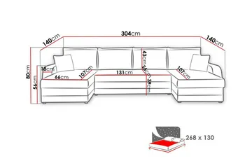 Kintore 4-sits Hörnbäddsoffa Grey/wood||Grey/Black - Möbler - Soffa - Bäddsoffa
