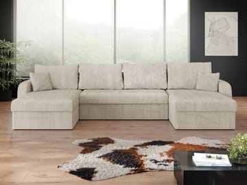 Kintore 4-sits Hörnbäddsoffa Grey/wood||Grey/Black - Möbler - Soffa - Bäddsoffa