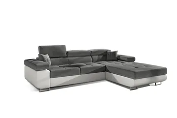 Klinka Bäddsoffa med Divan Höger - Grå/Vit - Möbler - Soffa - Bäddsoffa - Bäddsoffa divan