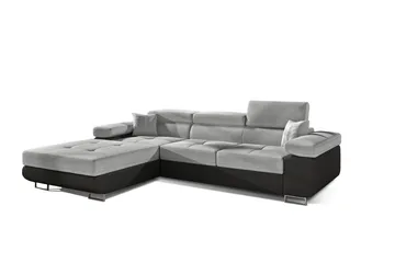 Klinka Bäddsoffa med Divan Vänster - Grå/Svart - Möbler - Soffa - Bäddsoffa