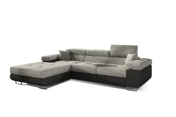 Klinka Bäddsoffa med Divan Vänster - Grå/Svart - Möbler - Soffa - Bäddsoffa
