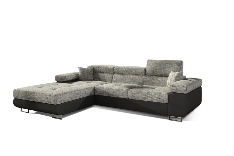 Klinka Bäddsoffa med Divan Vänster - Grå/Svart - Möbler - Soffa - Bäddsoffa