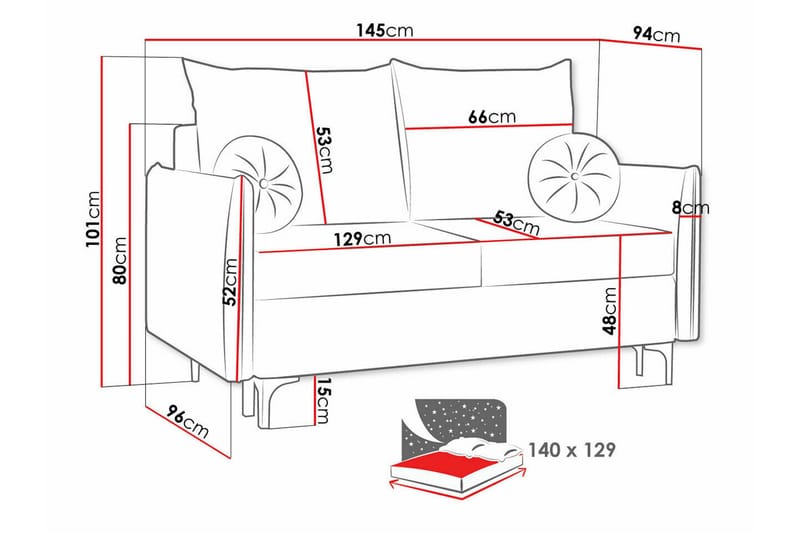 Knocklong 2-sits Bäddsoffa - Grön - Möbler - Soffa - Bäddsoffa