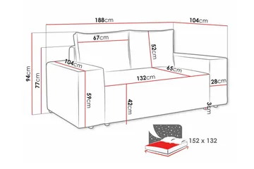 Knocklong 2-sits Bäddsoffa - Grön - Möbler - Soffa - Bäddsoffa
