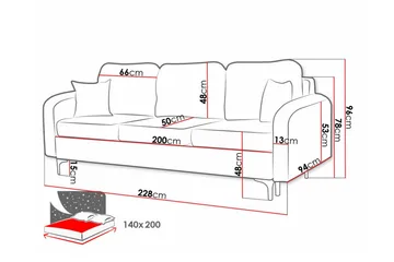 Knocklong 2-sits Bäddsoffa - Möbler - Soffa - Bäddsoffa