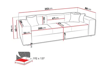 Knocklong 3-sits Bäddsoffa - Möbler - Soffa - Bäddsoffa