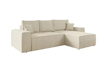 Knocklong 3-sits Hörnbäddsoffa - Cream - Möbler - Soffa - Bäddsoffa