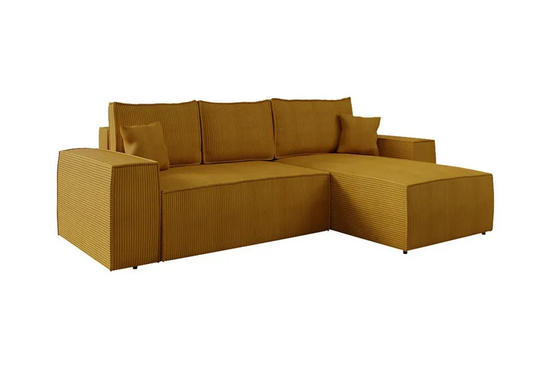 Knocklong 3-sits Hörnbäddsoffa - Gul - Möbler - Soffa - Bäddsoffa