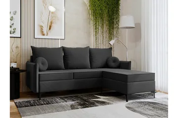 Knocklong 3-sits Hörnbäddsoffa - Mörkgrå - Möbler - Soffa - Bäddsoffa