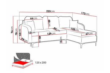 Knocklong 3-sits Hörnbäddsoffa - Möbler - Soffa - Bäddsoffa