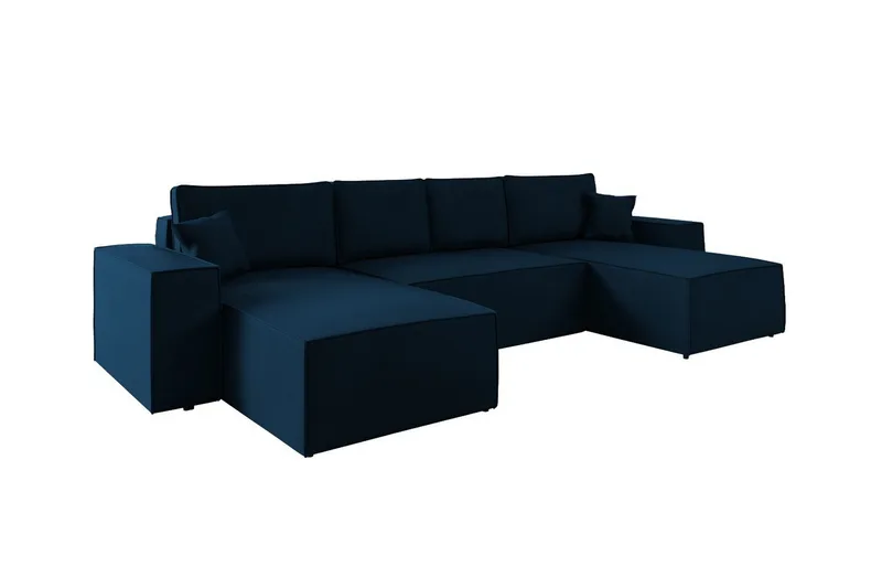 Knocklong 4-sits Hörnbäddsoffa - Blå - Möbler - Soffa - Bäddsoffa