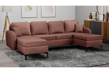 Knocklong 4-sits Hörnbäddsoffa Brown - Möbler - Soffa - Bäddsoffa