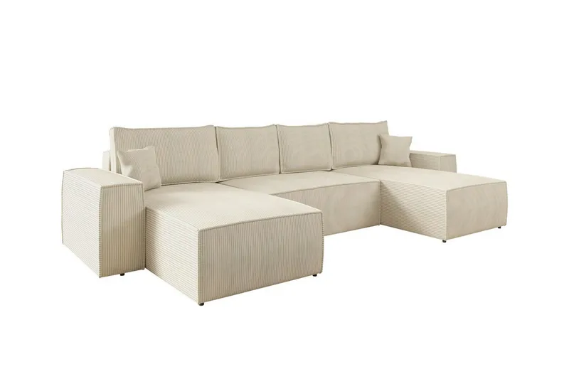 Knocklong 4-sits Hörnbäddsoffa - Cream - Möbler - Soffa - Bäddsoffa