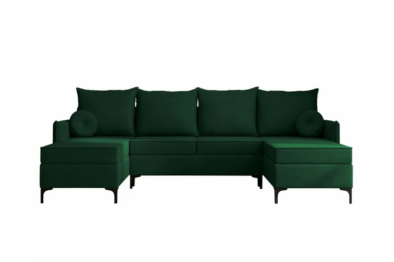 Knocklong 4-sits Hörnbäddsoffa - Grön - Möbler - Soffa - Bäddsoffa