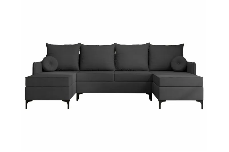 Knocklong 4-sits Hörnbäddsoffa - Mörkgrå - Möbler - Soffa - Bäddsoffa