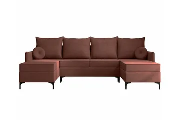 Knocklong 4-sits Hörnbäddsoffa - Rosa - Möbler - Soffa - Bäddsoffa