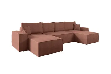Knocklong 4-sits Hörnbäddsoffa - Rosa - Möbler - Soffa - Bäddsoffa