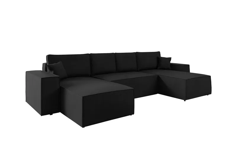 Knocklong 4-sits Hörnbäddsoffa - Svart - Möbler - Soffa - Bäddsoffa