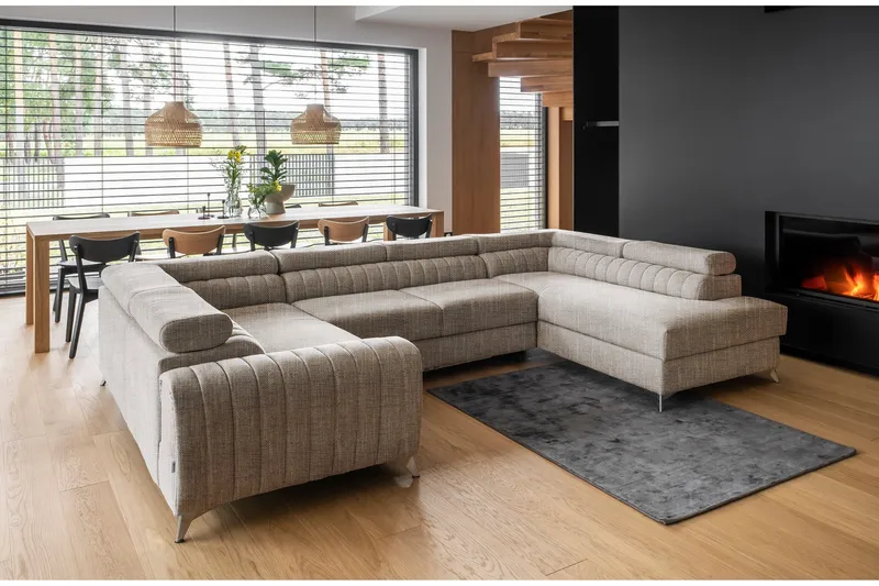 Kotori Hörnbäddsoffa m. Schäslong - Beige - Möbler - Soffa - Bäddsoffa