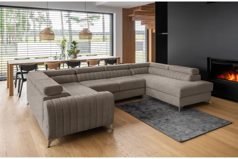 Kotori Hörnbäddsoffa m. Schäslong - Beige - Möbler - Soffa - Bäddsoffa
