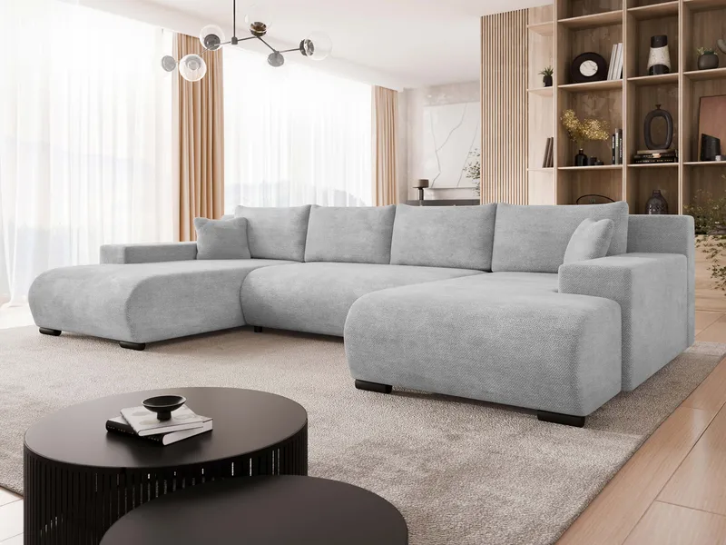 Krysen 4-sits Bäddsoffa med dubbeldivan - grå - Möbler - Soffa - Bäddsoffa