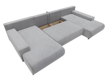 Krysen 4-sits Bäddsoffa med dubbeldivan - grå - Möbler - Soffa - Bäddsoffa