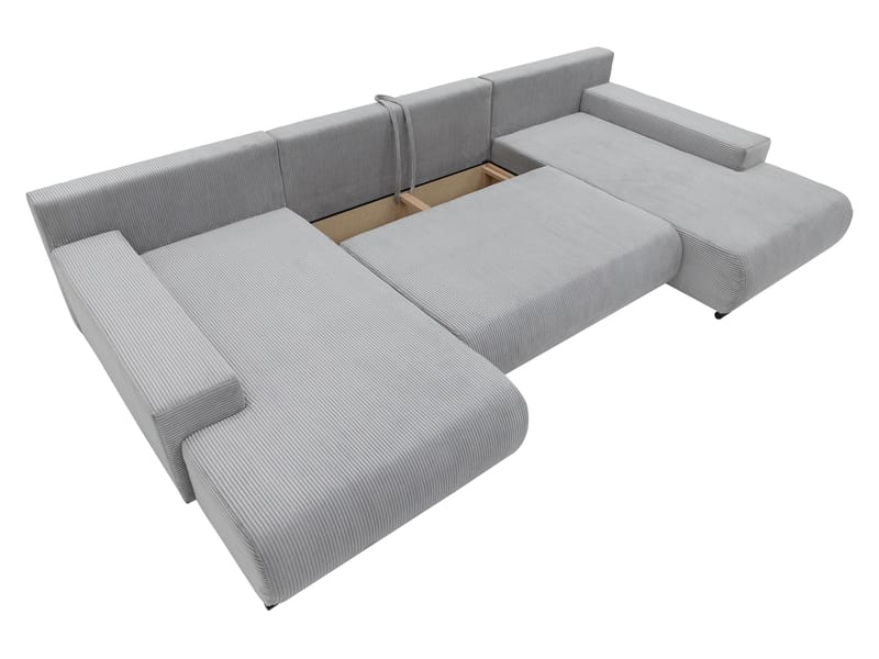 Krysen 4-sits Bäddsoffa med dubbeldivan - grå - Möbler - Soffa - Bäddsoffa