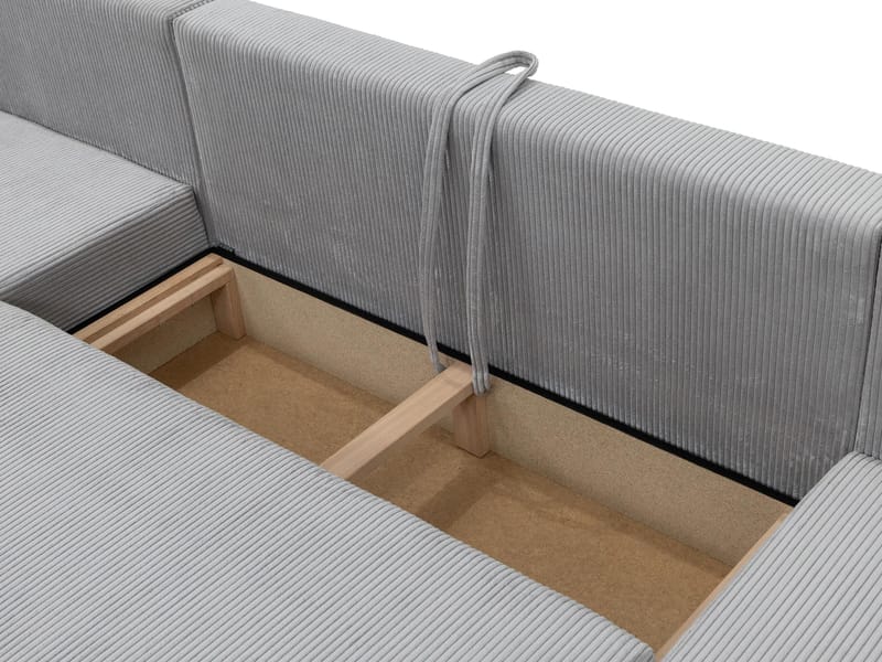 Krysen 4-sits Bäddsoffa med dubbeldivan - grå - Möbler - Soffa - Bäddsoffa