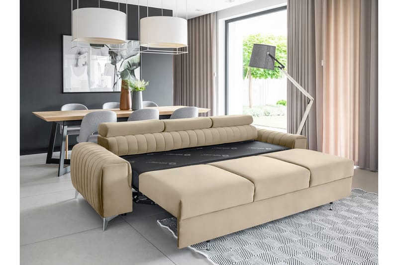 Laurece Bäddsoffa 3-sits - Beige - Möbler - Soffa - Bäddsoffa