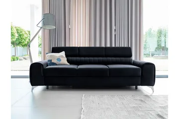 Laurece Bäddsoffa 3-sits - Svart - Möbler - Soffa - Bäddsoffa