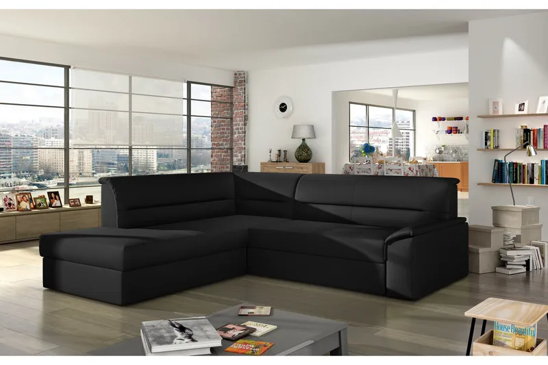 Lavette Bäddsoffa med Divan - Svart - Möbler - Soffa - Bäddsoffa