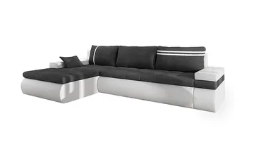 Lavona Divanbäddsoffa Vänster - Mörkgrå/Vit - Möbler - Soffa - Bäddsoffa